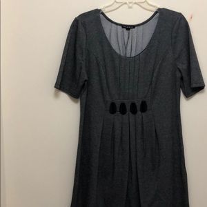 Knee length grey and black dress